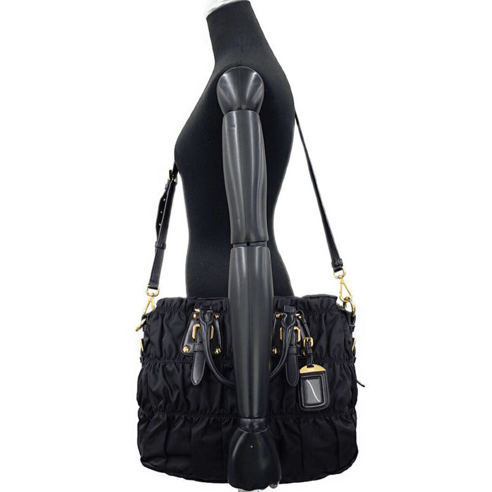 Prada Nappa Gaufre Tote Bag black leather - Picture 9 of 9